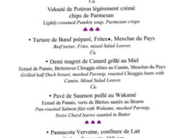 Le Blue Bay menu