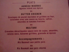 Achiana menu