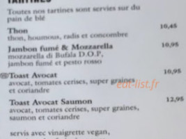 Le Pain Quotidien Vieux Lille menu