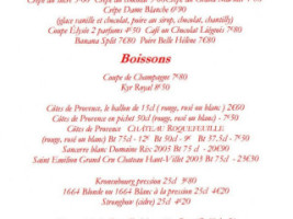 Le Grand Cafe de Lyon a Nice menu