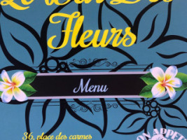 Bar des Fleurs menu