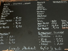 Chez Pierrot menu