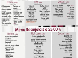 Le Beaujolais menu