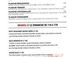 La Bascule menu