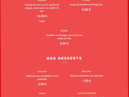 Le Mezze Du Chef Cig Kofte menu