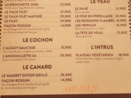 Bistrot Chez Felix menu