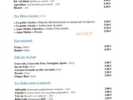 Le Saf menu