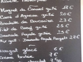 Le Perousin menu