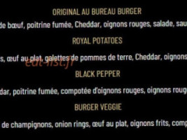 Au Bureau menu