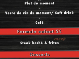 Le Jukebox menu