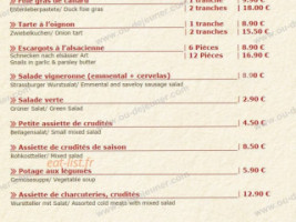 Caveau Heuhaus menu