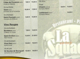 La Squadra menu