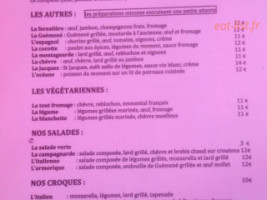 La Voute menu