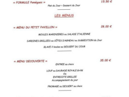 Le Petit Pavillon menu