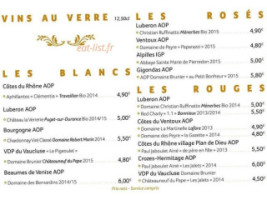 La Trinquette menu