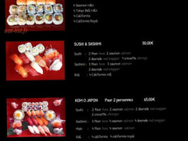 Kom o Japon menu