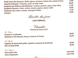 Le Canastel menu