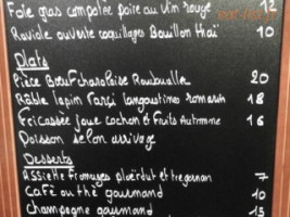 La Table de Morvan menu