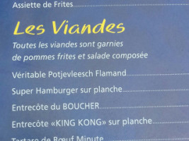 Le Fireman menu