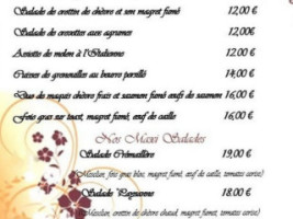 Restaurant la Cremaillere menu