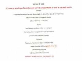 Les Cap-Horniers menu