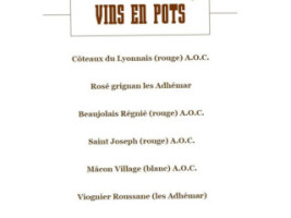 Le Val d'Isere menu