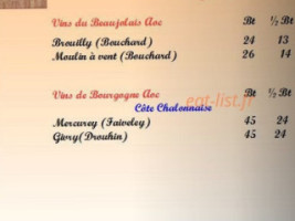 Auberge du Tourlourou menu