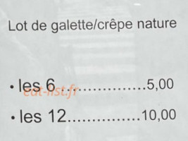 La Creperi's menu