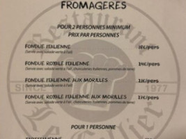 Le Cellier menu