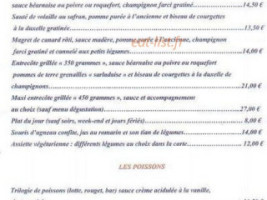 Le Donjon menu