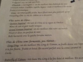 Aux Becs Sucres menu