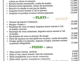 Bistro Pastis menu