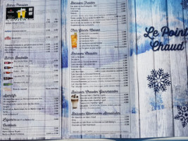 Le Point Chaud des Pistes menu