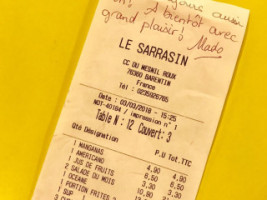 Le Sarrasin Barentin menu