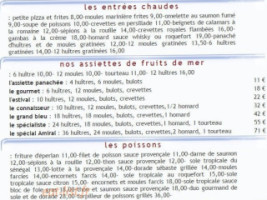 L'Amiral menu