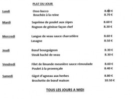 Le Chabrot menu