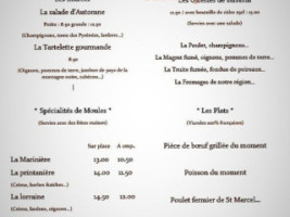 Au Temps Gourmand menu