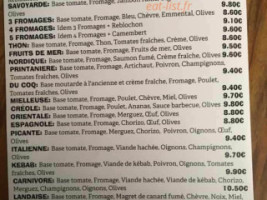 Le Coq Hardi menu