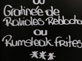 L'Ardoise menu