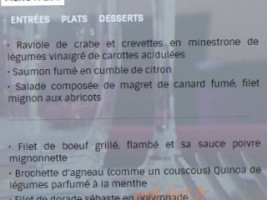 Le Moulin menu