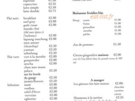 Les Hirondelles menu