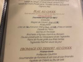 Cafe Du Cours menu