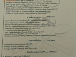 A Vos Couverts menu