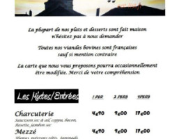 Auberge des Pecheurs menu