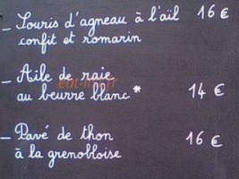 O Bistrot menu