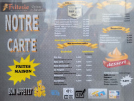 Friterie Robert menu