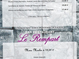 Le Rempart menu