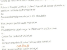 Le Pont Neuf menu