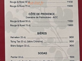 L'orchidee D'asie menu