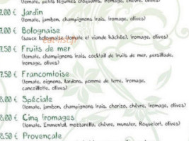 Le Jardin menu